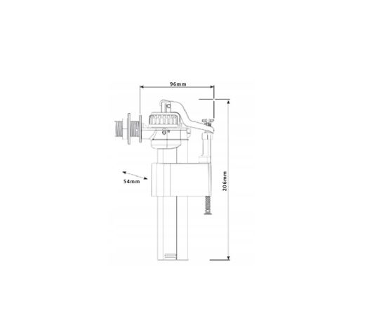 Filling mechanism for toilet bowl BRIO 751-1/2P Siamp