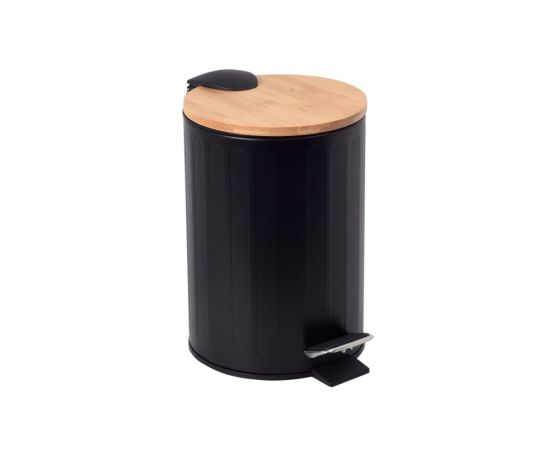 Waste Bin Bisk Bamboo Black 3L