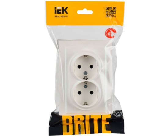 Socket IEK RS12-3-BrZh 2 BRITE 16A pearl