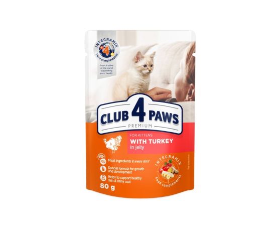 Wet food for kittens 4 Paws turkey meat 0,08kg