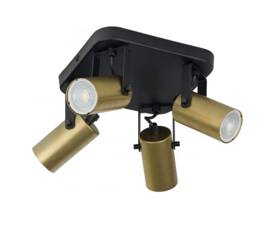 Spot TK Lighting 4 REDO GU10 4x MAX 10W black gold 2821 TK-L