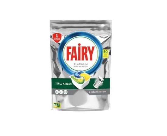 ტაბლეტი ჭურჭლის სარეცხი მანქანის Fairy Platinum 50ც