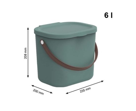 Storage box Rotho 6L ALBULA green