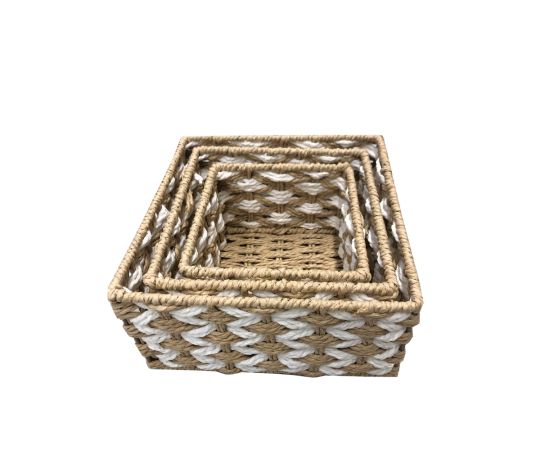 Straw basket quadrangular 85