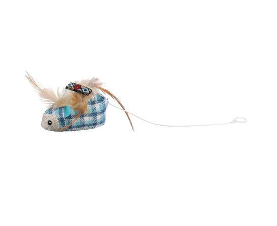 Toy mouse Flamingo 7,5cm blue