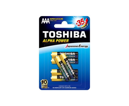 Батарейка TOSHIBA 6шт ААА LR03GCH BP6