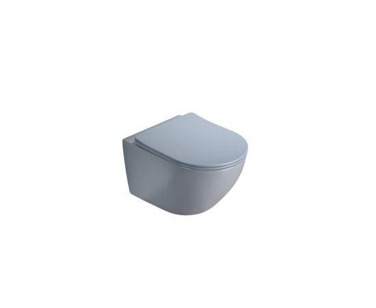 Wall hung toilet Pate B2342MHL Rimless Matt Dusty blue