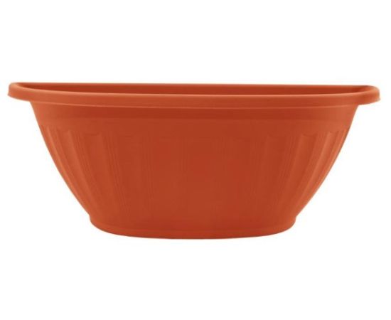 Plastic flower pot wall-mounted oval Aleana Terra terracotta