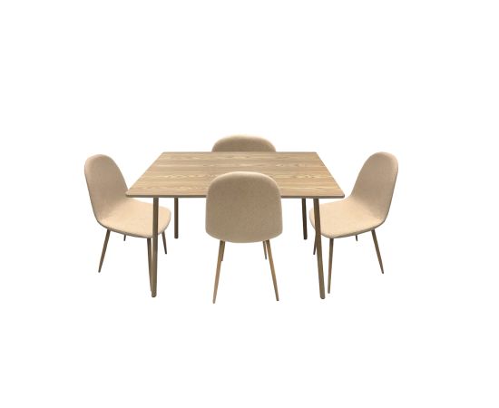 Kitchen set table 110x70x75 cm 4 chairs 43x53x87 cm