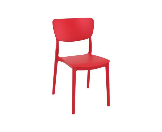 Armchair plastic red Monna 82x45 cm