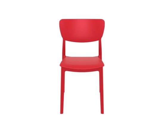 Armchair plastic red Monna 82x45 cm