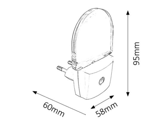 Nightlight Rabalux Paris Lux 4658 LED 0.5W