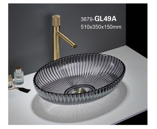 Washbasin Pate Glass Oval GL49A