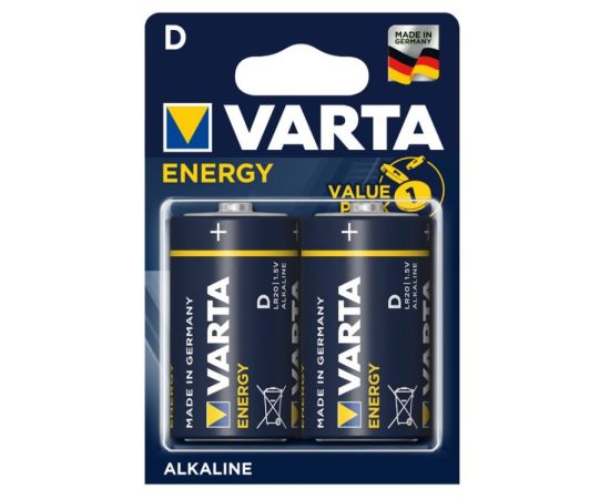 Battery Alkaline Energy Varta Energy D LR20 2pcs