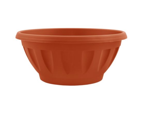 Plastic flower pot with a stand Aleana Janna 28x13 terracotta