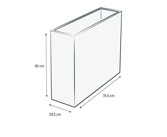 Plastic pot EDA Plastiques LOFT L VOLCANIA 78,5 X 29,5 X 60cm 46L