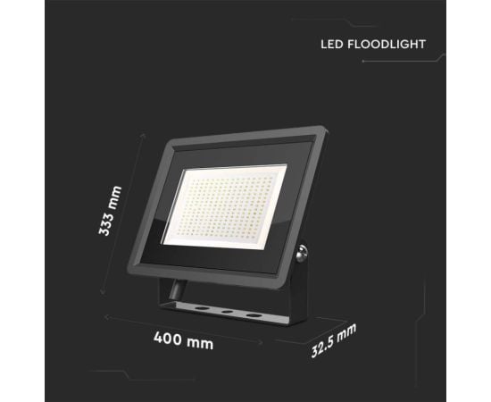 პროჟექტორი V-TAC LED 200W 4000K F კლასი  შავი ფერი 6733