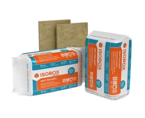 ქვაბამბა Technonicol Isobox Extralite 800x600x50 მმ 7.2 მ²