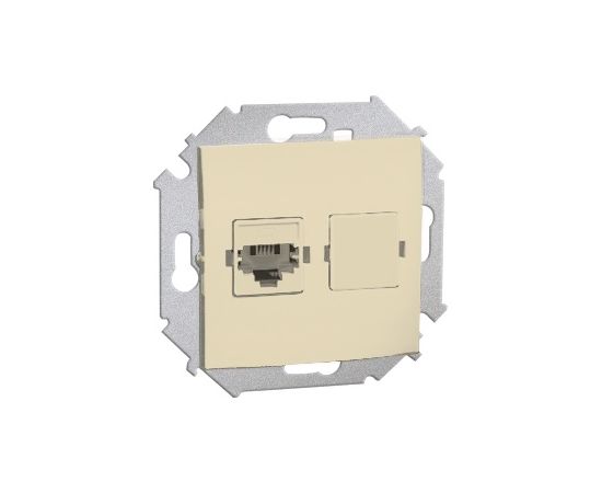 Telephone socket Simon 15 1591480-031 RJ11 1 sectional cream