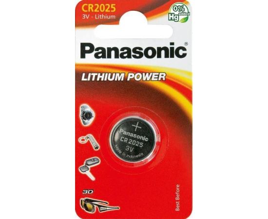 ლითიუმის ელემენტი Panasonic CR2025 3V