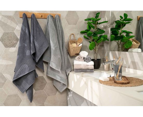 Towel set Ardesto ART2357MC 100%cotton 2pcs gray