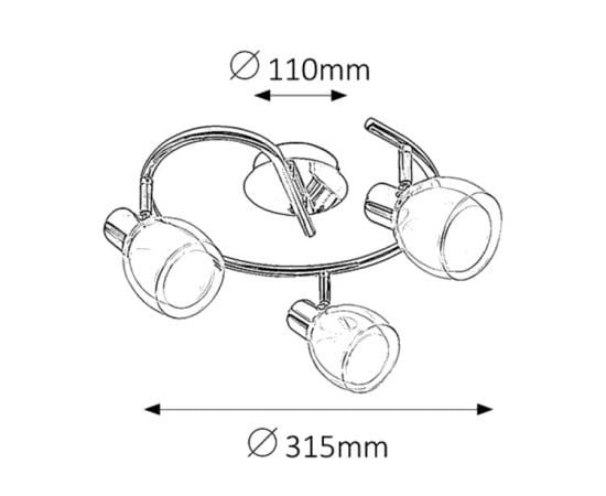 Spot lamp Rabalux Dave 6837 E14 3X MAX 40W