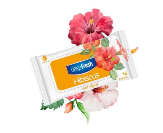 Wet wipes Deep Fresh hibiscus 15 pcs