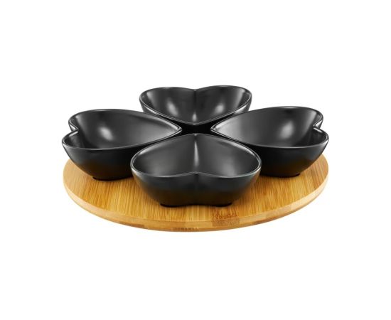 Serving set Ambition Natural 5pcs black