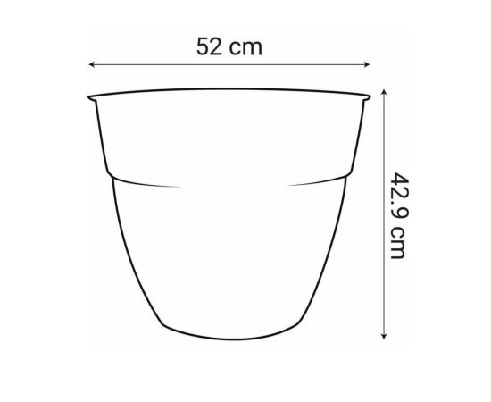 Горшок пластиковый EDA Plastiques POT OSAKA DIAM 52X42,9см 56,8л