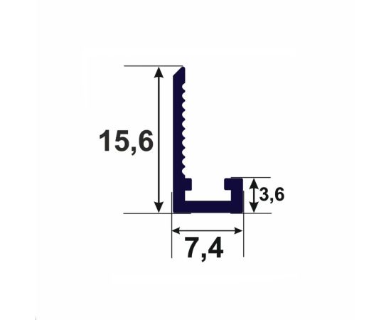 ალუმინის ანტიპლინთუსი PROFIL CENTER Best Deal 15.6x7.4x2500 თეთრი