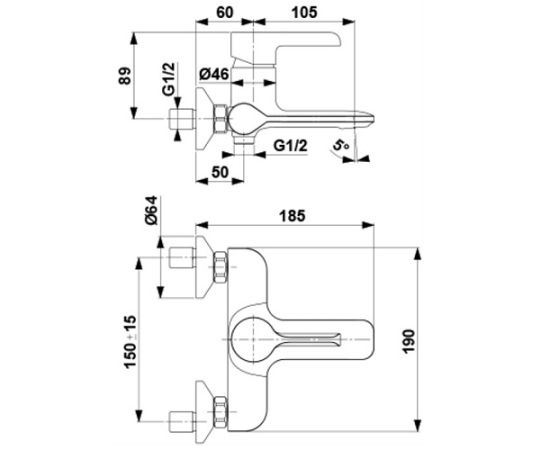 Shower faucet KFA Angelit 4724-010-40