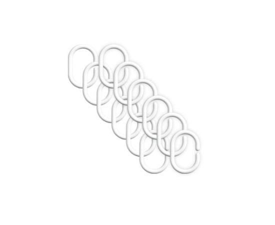 Кольца для шторки SHOWER RINGS WHITE (12 PCS) WHITE