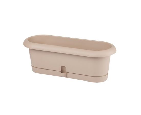 Flower pot Form-Plastic Cactus box Lotos 40 cafe latte