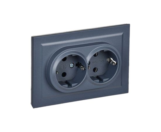 Socket IEK RS12-3-BrM 2 BRITE 16A Marengo