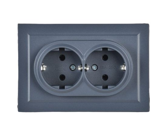 Socket IEK RS12-3-BrM 2 BRITE 16A Marengo