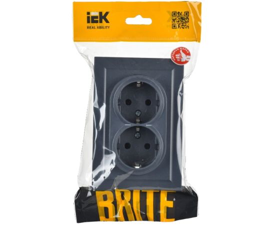 Socket IEK RS12-3-BrM 2 BRITE 16A Marengo