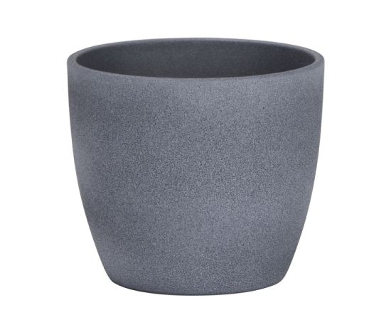 Ceramic flower pot Scheurich 920/28 COVER-POT DARK STONE