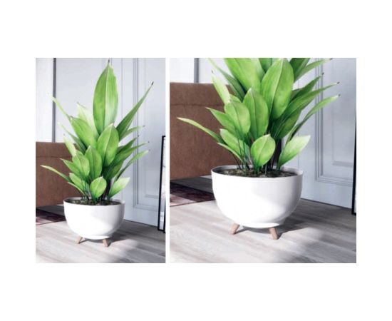 Flower pot with legs FORM PLASTIC Bowl Satina 40 white