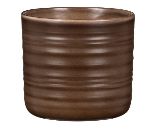 Ceramic flower pot Scheurich  DARK OAK 12/850