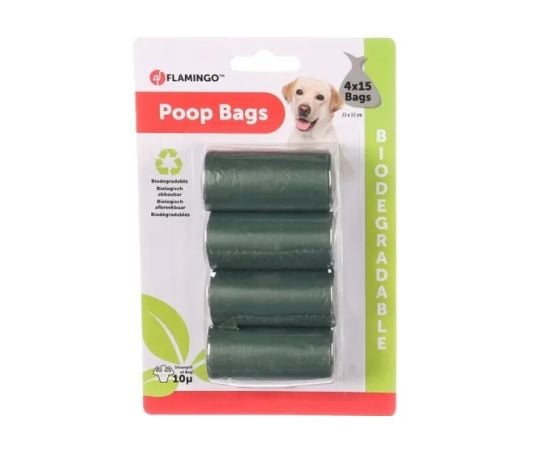 Park for dog excrement Flamingo BIO GREEN 4x15pcs