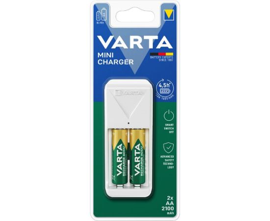 დამტენი Mini Charger VARTA 2xAA 2100mAh