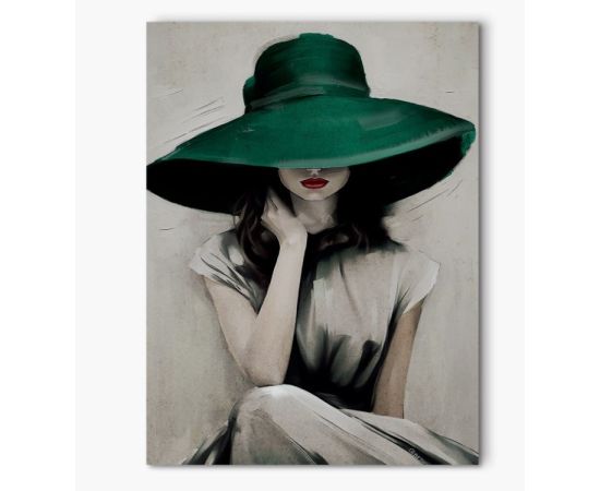 Картина на холсте Styler ST725 GREEN HAT 70X100