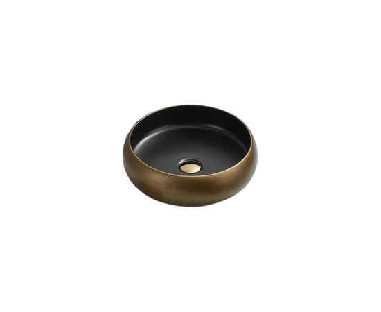 Washbasin Pate Round 78651 Matt Copper black