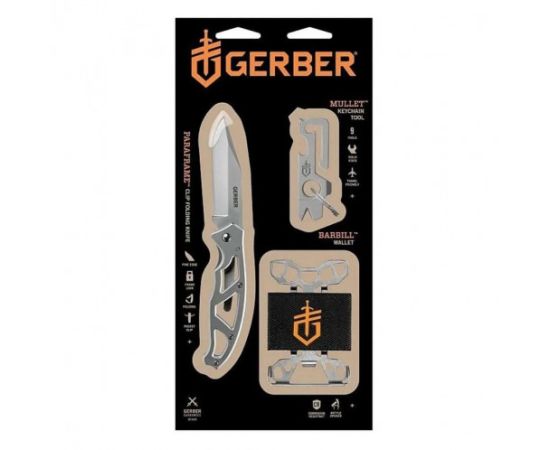 Knife + multitool + wallet Gerber Paraframe I + Mullet + Barbill 1059859