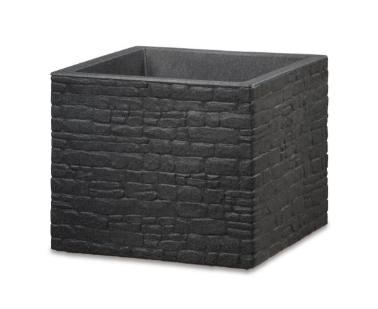 Pot plastic outdoor Scheurich 246/30 MURETTO STONY BLACK