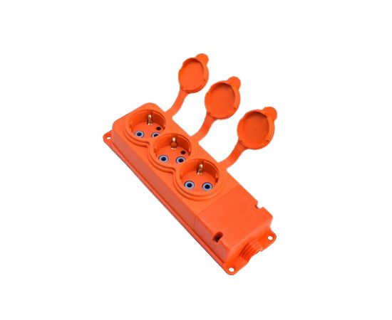 Rubber socket ByLion 3 16A IP44 orange