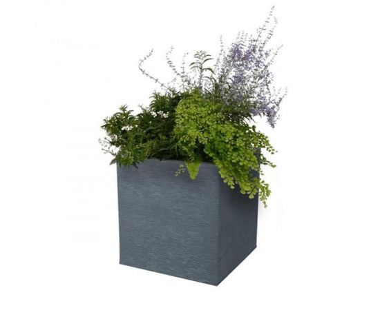 Plastic pot EDA Plastiques POT CARRE GRAPHIT 49,5x49,5x49,5cm 57L