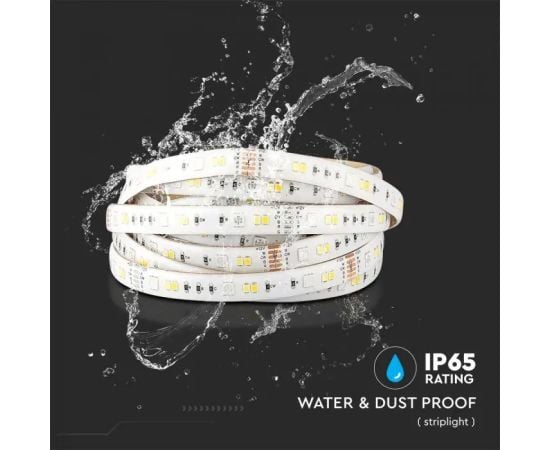 LED strip V-TAC 2628 SMD5050+2835 IP65 54LEDs RGB+W 5 m