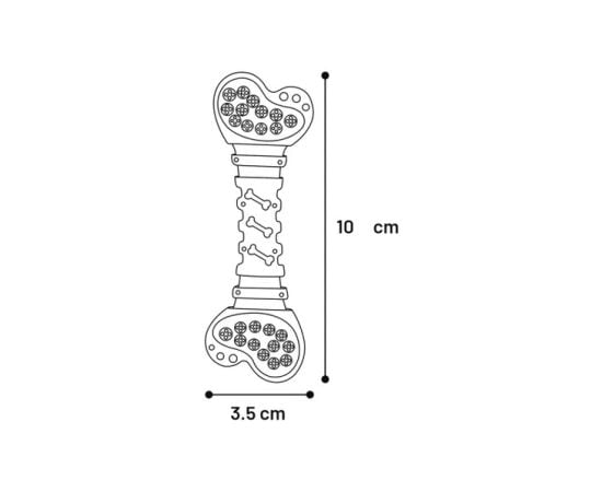 Toy bone for puppy Flamingo DENTAL CARE RUFFUS 10 cm