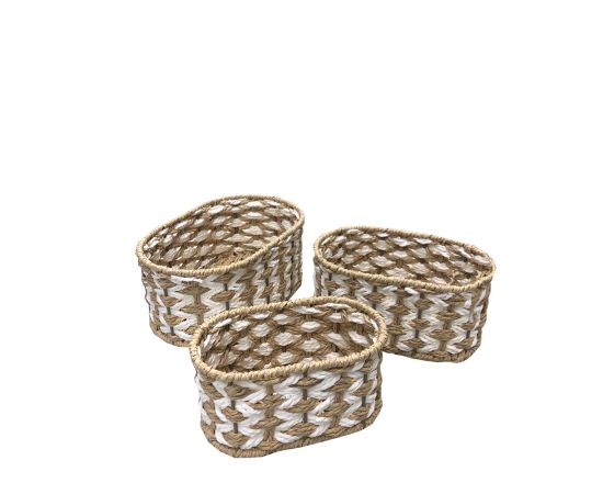 Straw basket oval 84